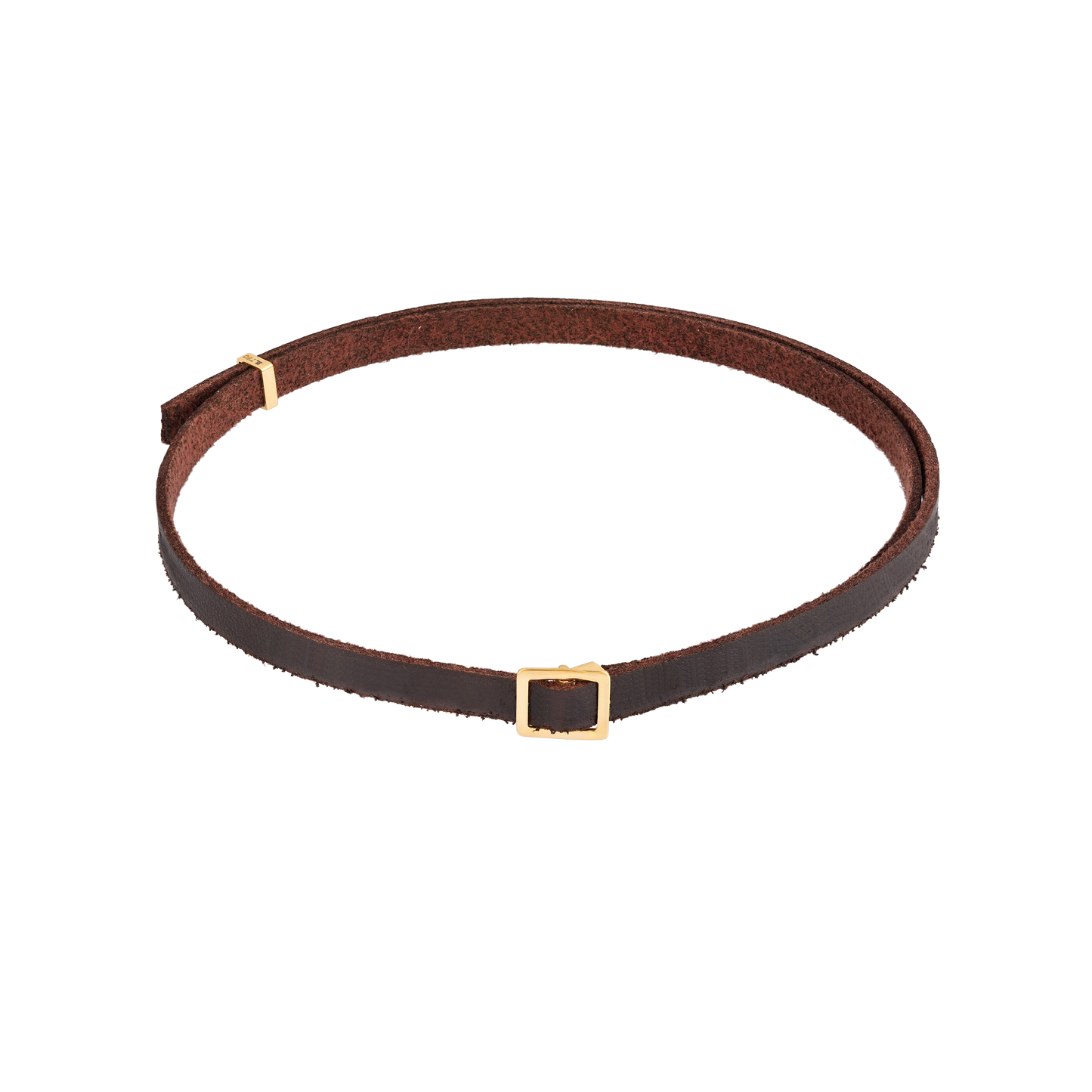 PULSEIRA DE COURO COM FECHO DE OURO